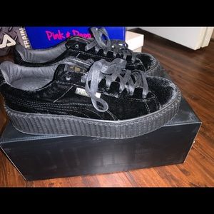 Fenty Creeper Sneaker Black Suede Size 8.5